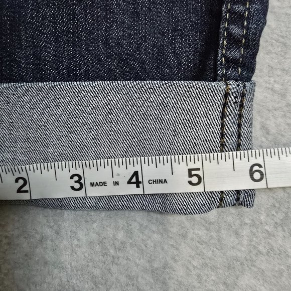 Hudson Women Sz 28 Collin Flap Pocket Mid Rise Dark Wash Skinny Cuff Crop Jeans - Picture 8 of 11